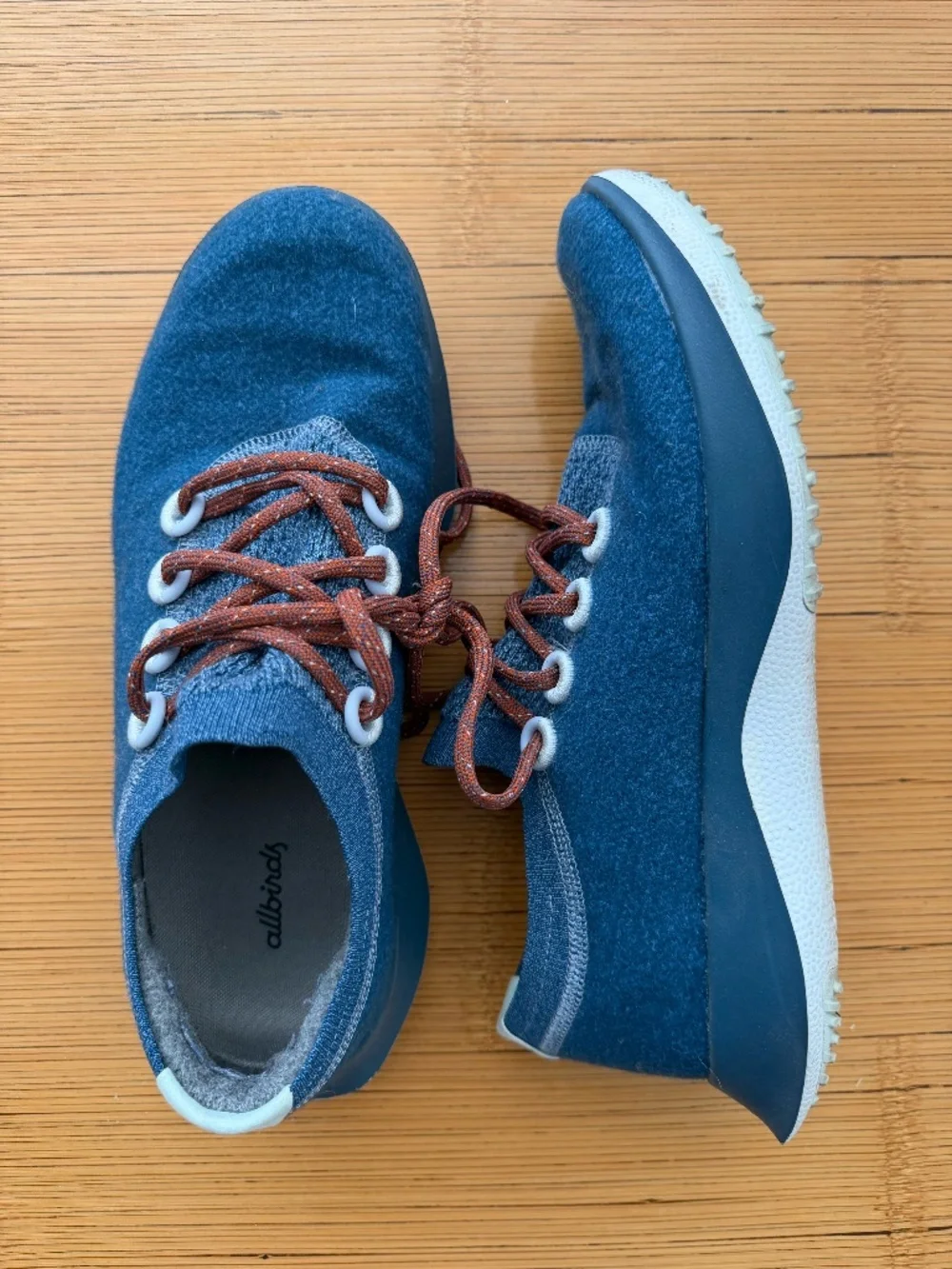 ALLBIRDS Men's Knit Lace-Up Sneakers in Blue, Size 10